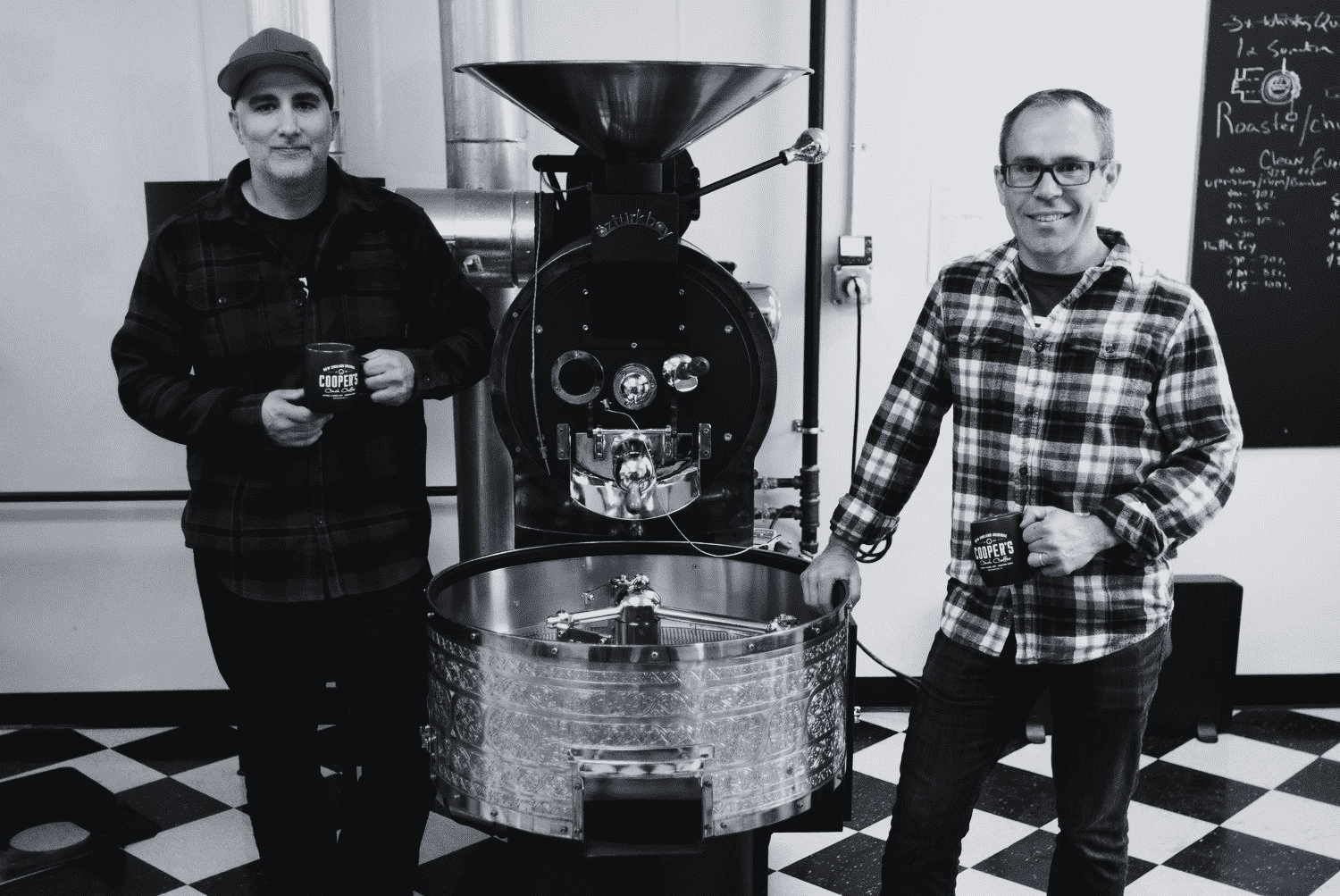 The team works on the production of single-serve whiskey coffee