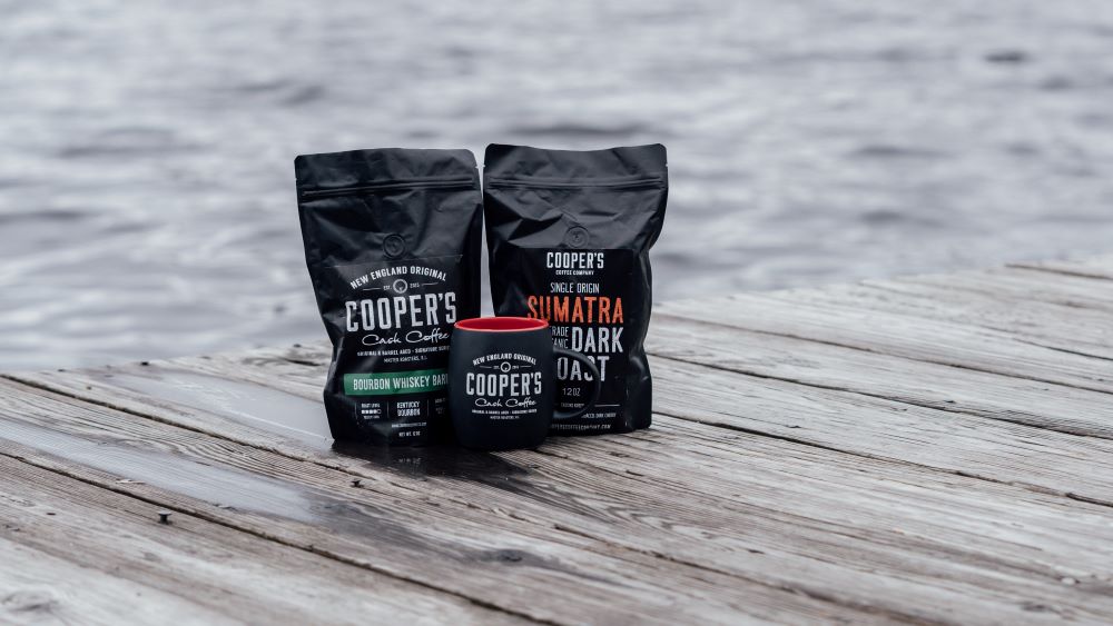 A dockside shot of delicious Cooper's Cask Coffee showing their variety for coffee flavor profile
