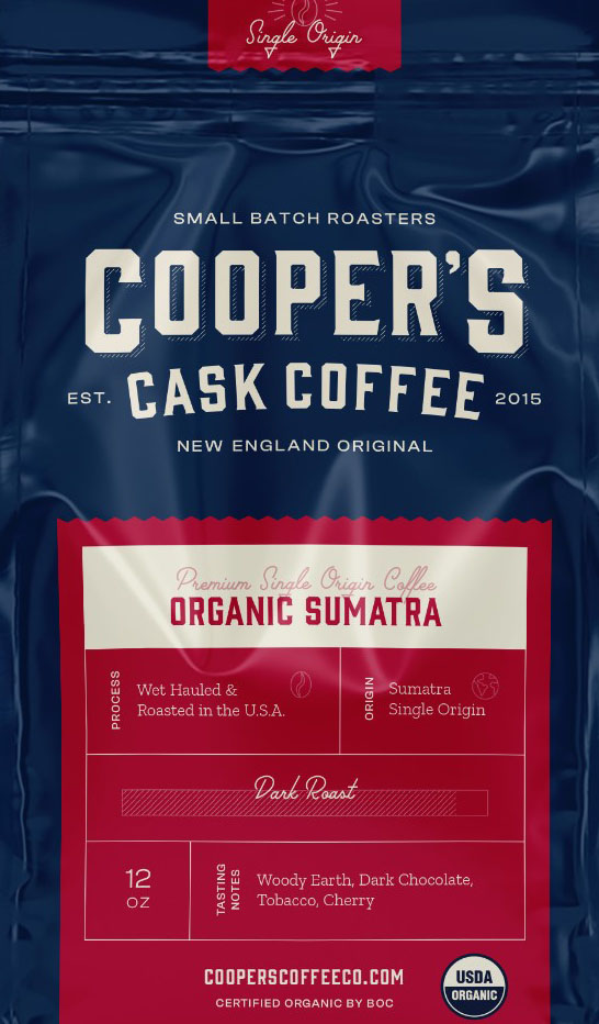 bag of cooper's cask coffee sumatra organic coffee to use for chili when cooking with coffee