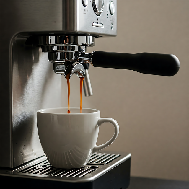 ai generated, coffee machine, pouring coffee, espresso machine, barista, coffee brewing, fresh coffee, hot beverage, caffeine, coffee cup, espresso shot, coffee maker, cafe ambiance, morning coffee, coffee lovers, professional brewing